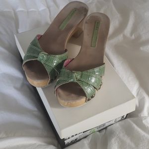 Marc Jacobs Green leather slides